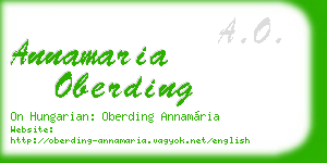 annamaria oberding business card